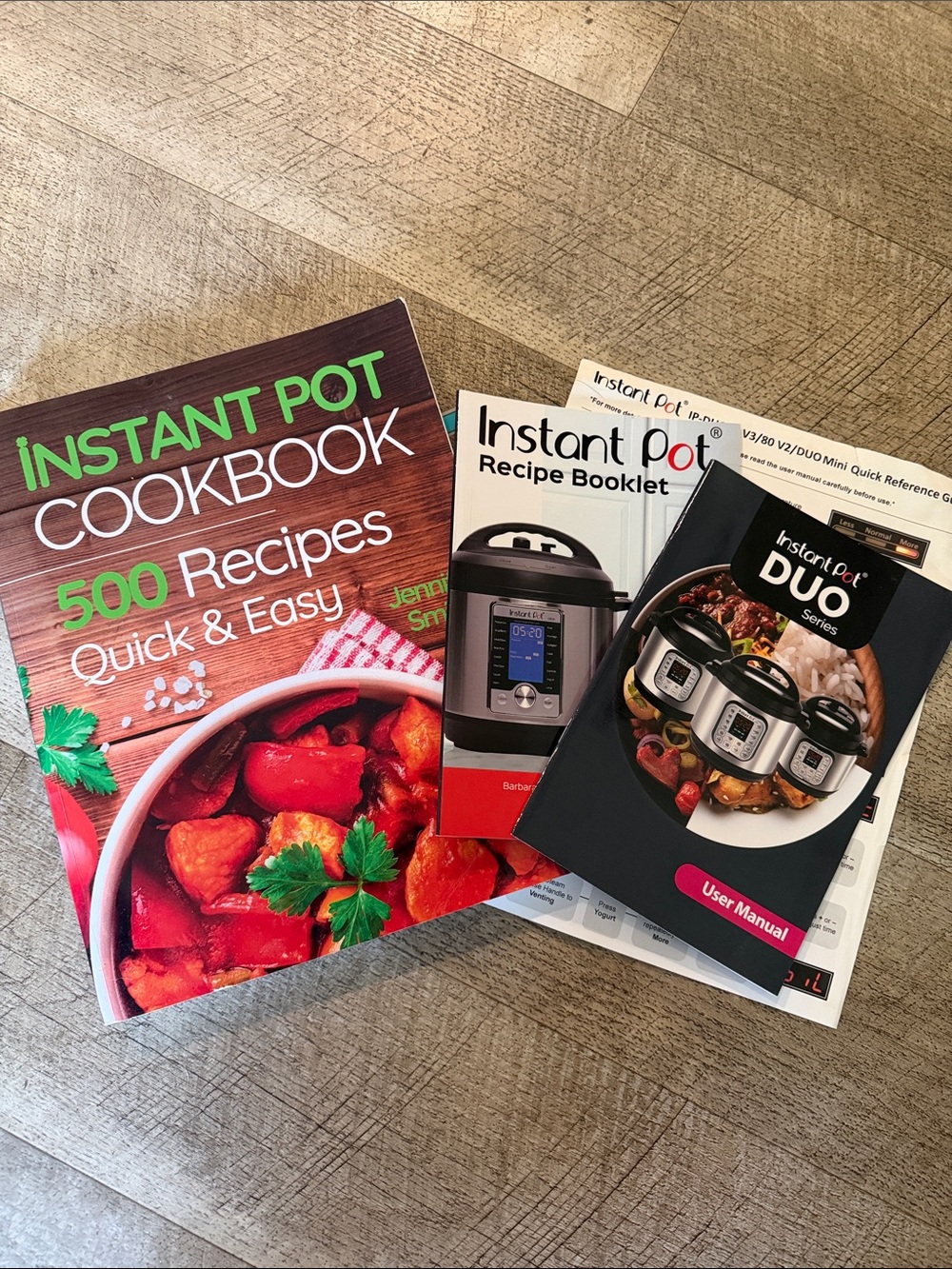 Instant Pot Duo Cookbook & User Manual Set - Red Accent